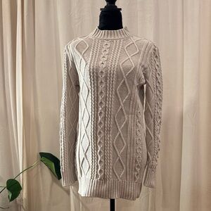 Cable Knit Cream Sweater